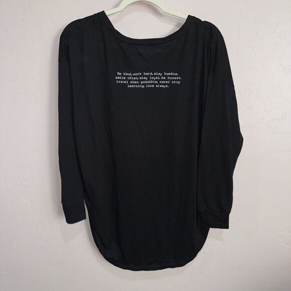 Om & Ah London size large black long sleeve tee - Picture 1 of 3